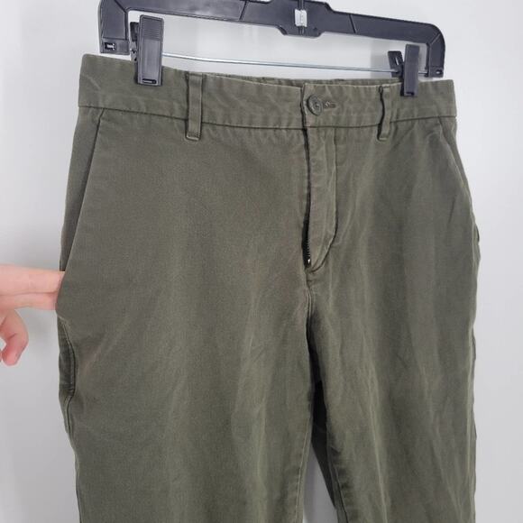 Everlane Uniform Green Athletic Straight Leg Pants 29X32 - Picture 2 of 8